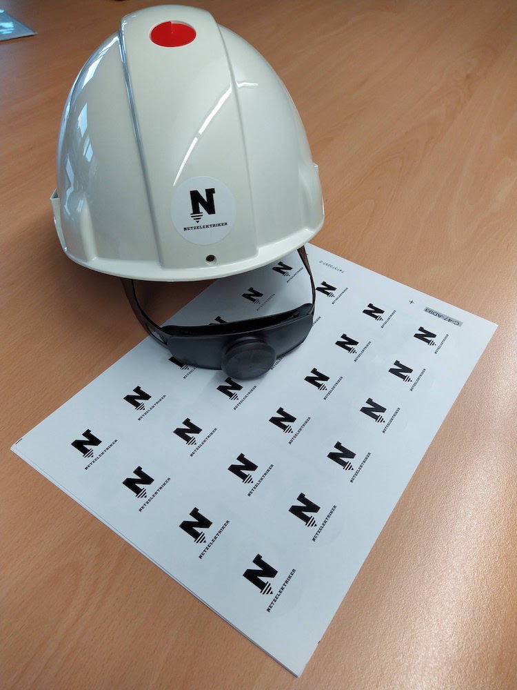 Sticker für Schutzhelm oder ähnliches